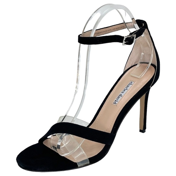 Charles David Courtney Black Suede Leather Womens Heels Size 9.5M - Picture 2 of 12